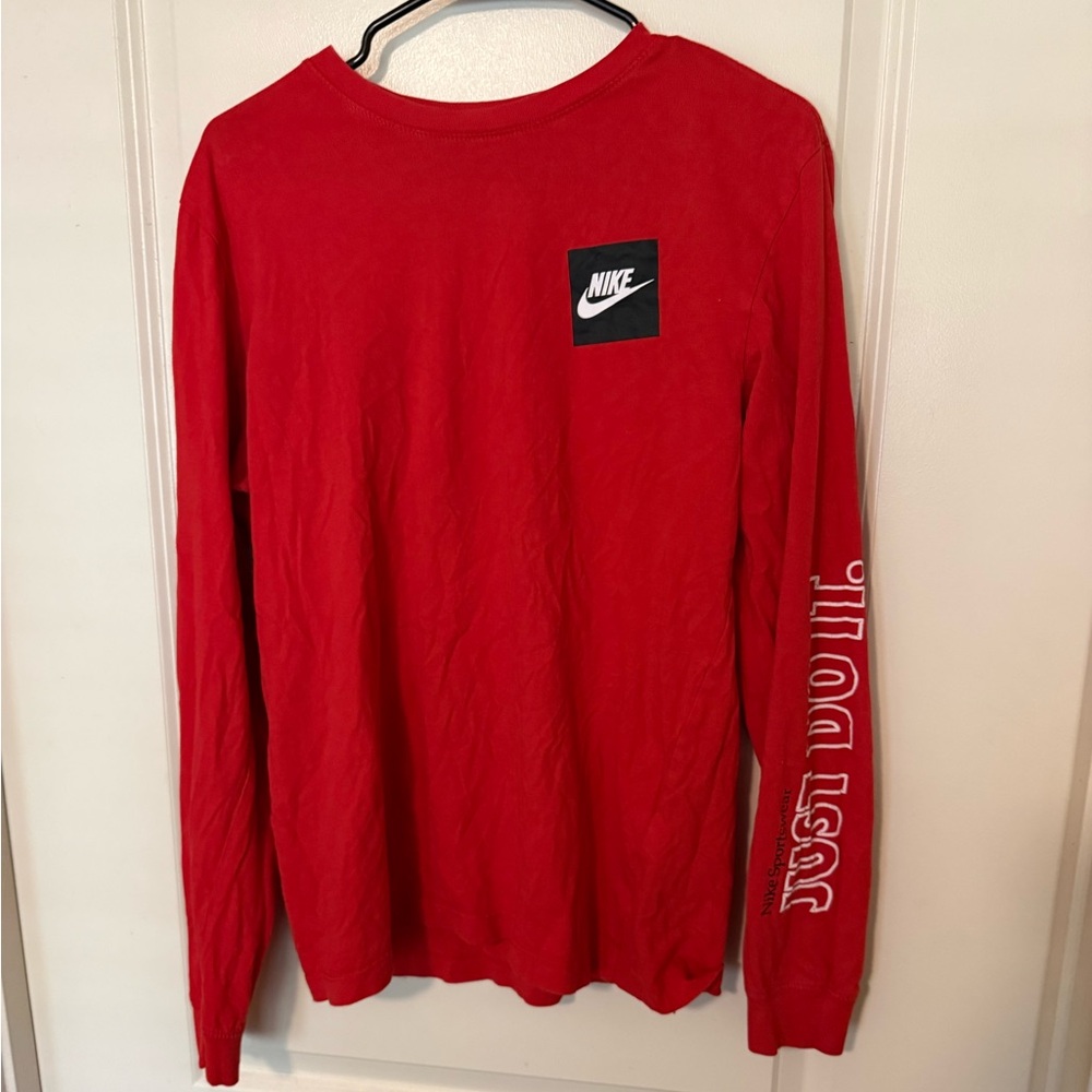 Nike Red Tee with White Logo
